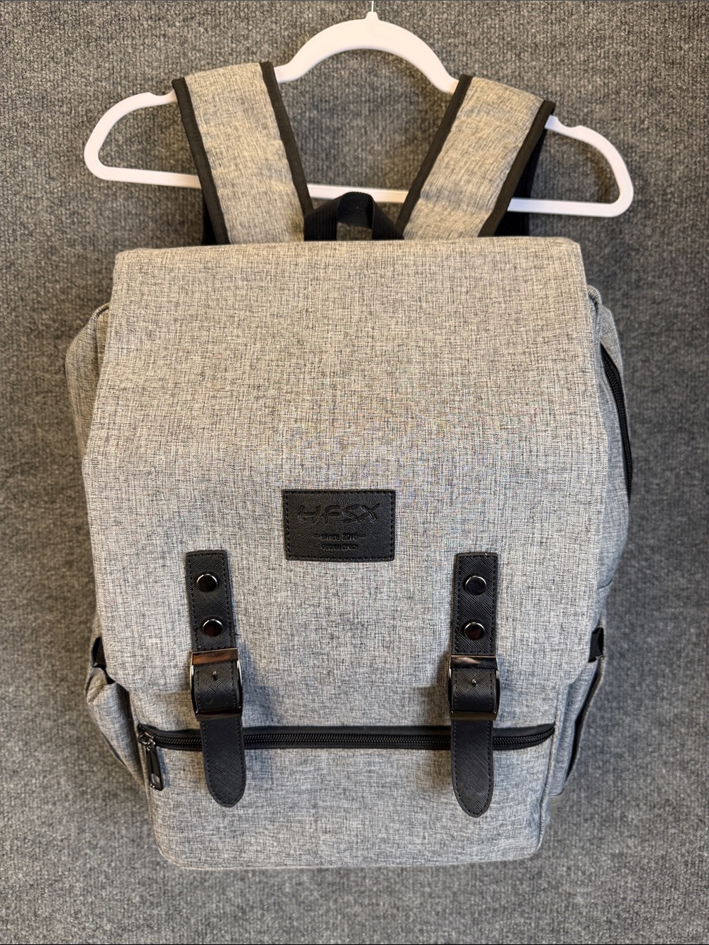 Grey HFSX Laptop Backpack with Black Accents NWOT